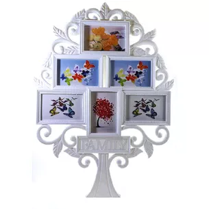 Wood photo frames (6 photos) (photo 10x15 cm) (68x49x3 cm)