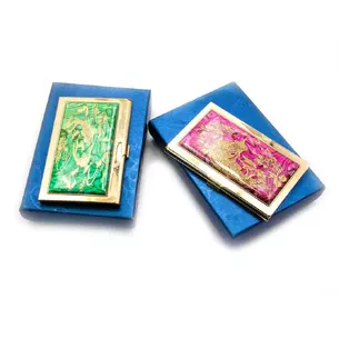 Business card Pattern gold (9.5x6.5x0.5 cm)