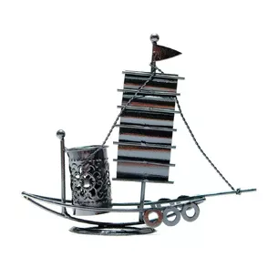 Techno-art pen stand Sailing metal (17x20x5.5 cm)