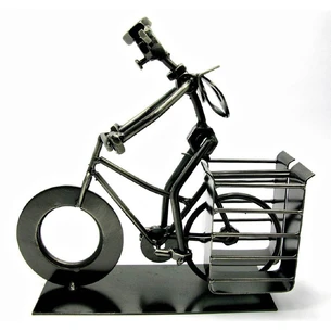 Techno-art pen holder Bicyclist metal (19x21x7.5 cm)
