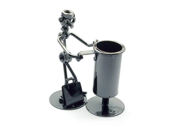 Фото 1 - Techno-art pen stand + business card Mail metal (16.5x14.5x7 cm)