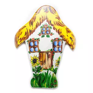 Key holder House, hand-painted, solid wood (26x35x1.5 cm)