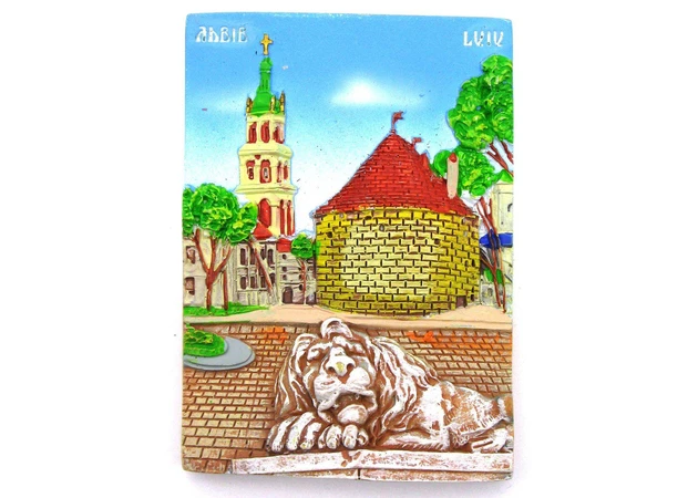 Фото 1 - Refrigerator magnet Lviv - Gunpowder Tower (7x5 cm.)