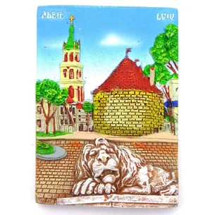 Refrigerator magnet Lviv - Gunpowder Tower (7x5 cm.)