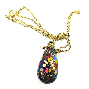 Aromacoulon bronze inlaid with stones (5.5x4.5x2 cm)