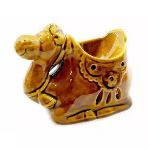 Ceramic aroma lamp Camel brown (9x10x6 cm)