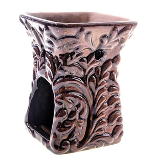 Aroma lamps ceramic brown glossy (10.5x8x8 cm)