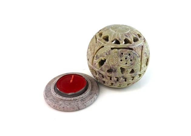 Фото 1 - Soapstone Aromatherapy Candlestick (7.5x7.8x4.8 cm)