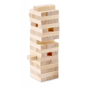 Jenga board game, solid wood (54 bars) (25x7x7 cm)
