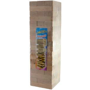 Игра настольная Дженга-Гигант, массив дерева (54 бруска)(43х12,5х12,5 см)