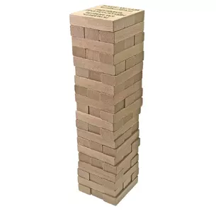 Board game Jenga with phantoms with a bag, inscriptions in Russian (60 blocks) (28.5x7x7 cm)