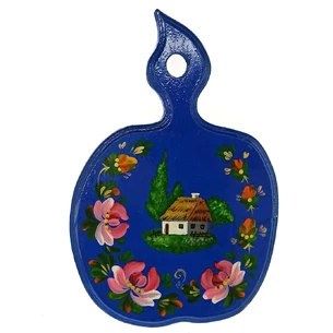 Дошка кухонна Хатка(28×17,5×1,8 см),бук,ручний розпис