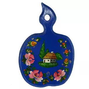 Kitchen board House (28×17.5×1.8 cm), beech, hand painted