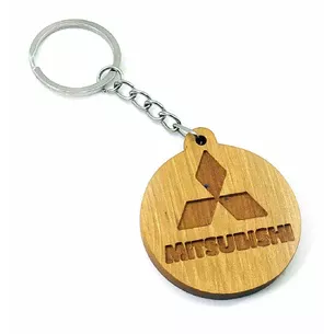 Mitsubishi eco-keychain alder covered with oil and beeswax.