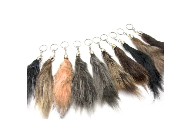 Фото 1 - Fox Fur Tail Keychain (22 cm) (10/pack)