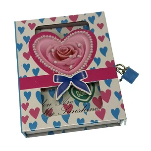 Notebook with lock for girls (2 keys) (16.5x13x3 cm) A