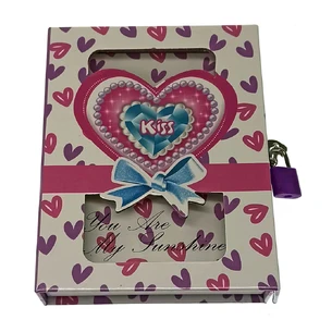 Notebook with lock for girls (2 keys) (16.5x13x3 cm) B