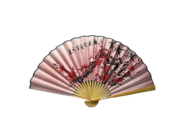 Фото 3 - Bamboo fan with silk in assortment (50 cm)