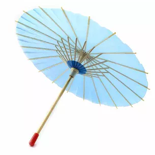 Umbrella bamboo with paper blue (d-30 cm h-23 cm)