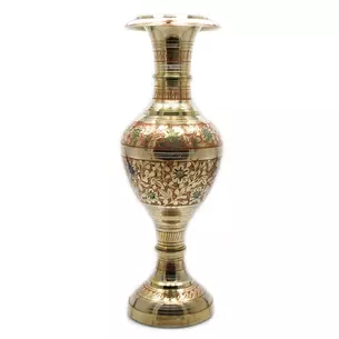 Bronze colored vase (36x11.5x11.5 cm)