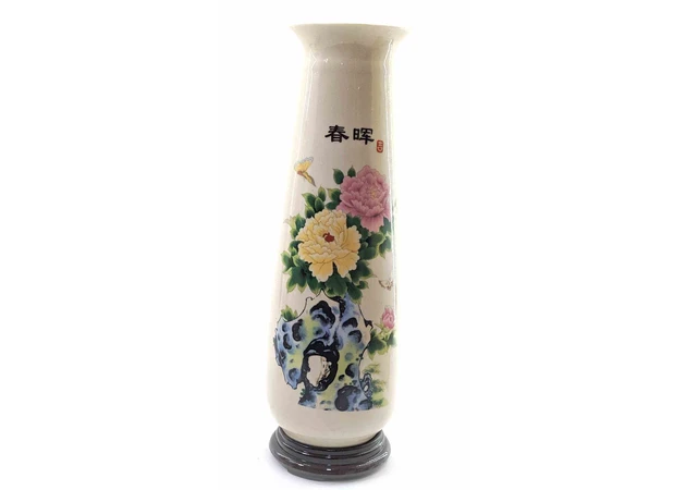 Фото 1 - Porcelain vase on a Peony stand (27.5x8x8 cm) A