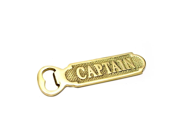 Фото 1 - Открывалка для бутылок бронза (Captain) (14х4,5х0,3 см)