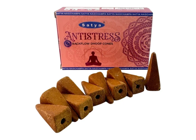 Фото 1 - Antistress Backflow Dhoop Cone (Антистресс) (Satya) 10 конусов в упаковке
