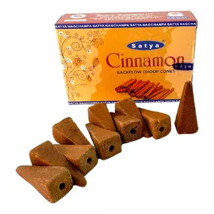 Cinnamon Backflow Dhoop Cone (Cinnamon)(Satya) 10 cones in a package
