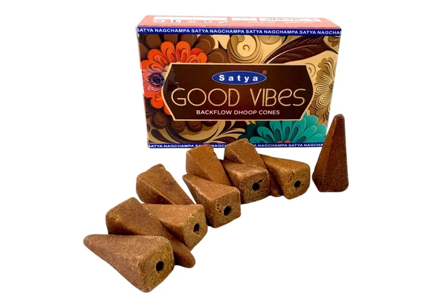Фото 1 - Good Vibes Backflow Dhoop Cone (Satya) 10 cones in a package