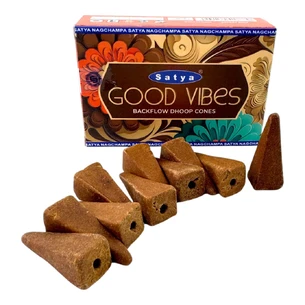Good Vibes Backflow Dhoop Cone (Гарні Вібрації)(Satya) 10 конусів в упаковці