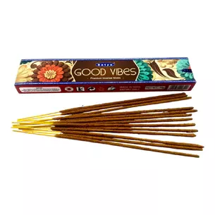 Good Vibes premium incense sticks (Positive vibrations) (Satya) pollen fragrance 15 gr.