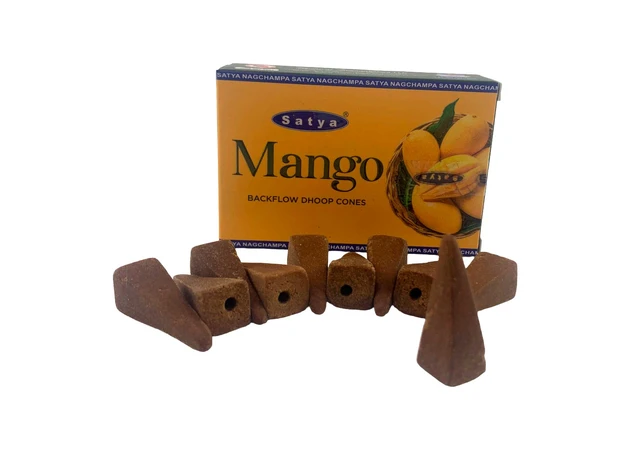Фото 1 - Mango Backflow Dhoop Cone (Манго)(Satya) 10 конусов в упаковке