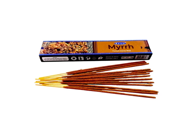 Фото 1 - Myrrh premium incence sticks (Мирра) (Satya) пыльцевое благоухание 15 гр.