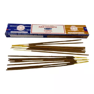 Nag Champa Copal (Satya) masala incense.