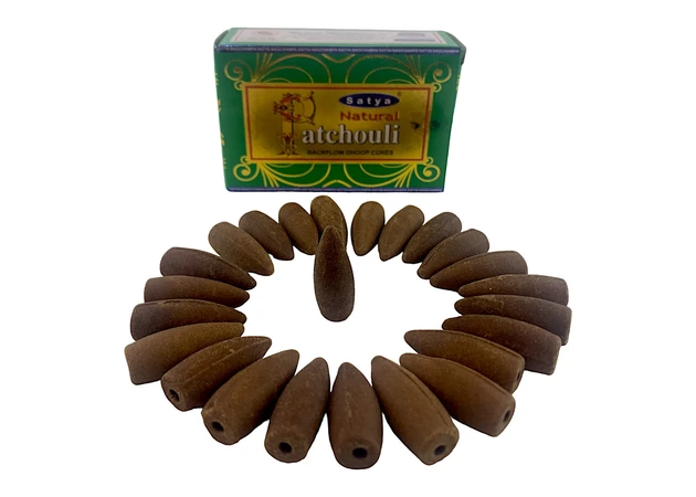 Фото 1 - Natural Patchouli Backflow Cones (Satya) 24 cones in a package