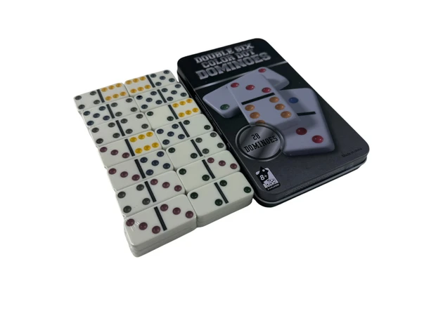 Фото 1 - Домино Double Six Color Dot Dominoes (19х11х2,1 см)