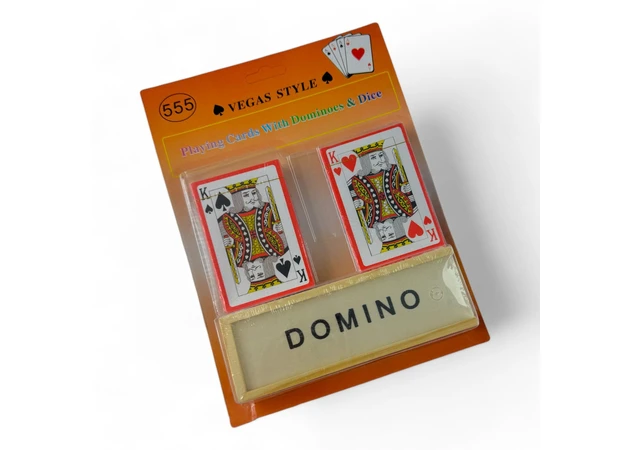 Фото 1 - Domino with two beams of Vegas Style cards (23.5x18x4 cm)