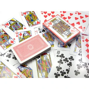 Playing cards with plastic coating (9x6x1.8) (54 cards)