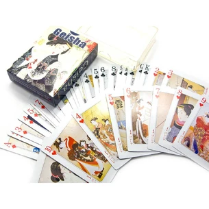 Geisha plastic playing cards (10x7, 5x2, 5 cm)