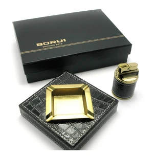 Подарочный набор (Пепепельница с зажигалкой) (21х15,5х5 см) A