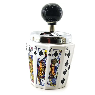 Ceramic Pika ashtray with lid (14.5x9x9 cm)