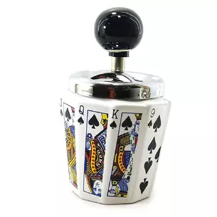Пепельница с крышкой керамическая Пика (14,5х9х9 см)