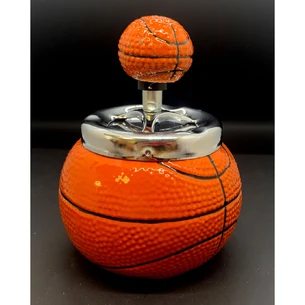 Ceramic ashtray with lid Basketball ball (13.5x9.5x9.5 cm)