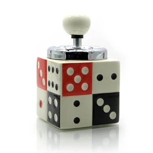 Пепельница с крышкой керамическая Игральные кости (15х9х9 см)