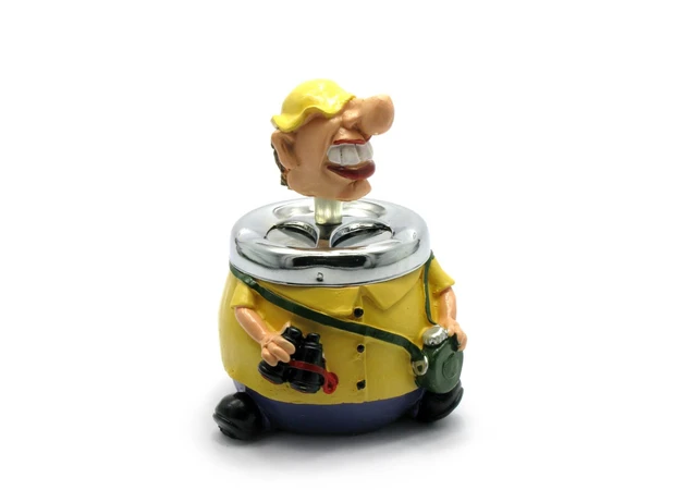 Фото 1 - Polymer ashtray with a lid Hunter (8.5x8.5x5 cm)