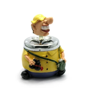 Polymer ashtray with a lid Hunter (8.5x8.5x5 cm)