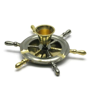 Candlestick-ashtray Rudder bronze (15x15x5 cm)