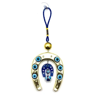 Amulet from the evil eye with a golden horseshoe (21x7.3x1.3 cm)