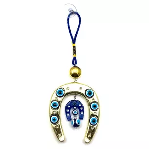 Amulet from the evil eye with a golden horseshoe (21x7.3x1.3 cm)