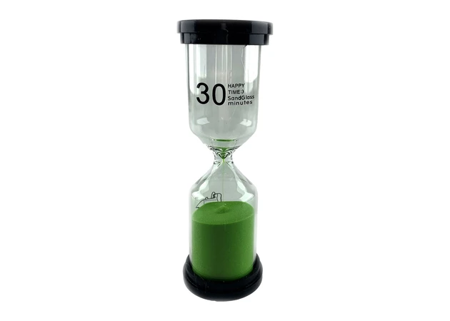 Фото 1 - Hourglass 30 min green sand (13.5x4.5x4.5 cm)